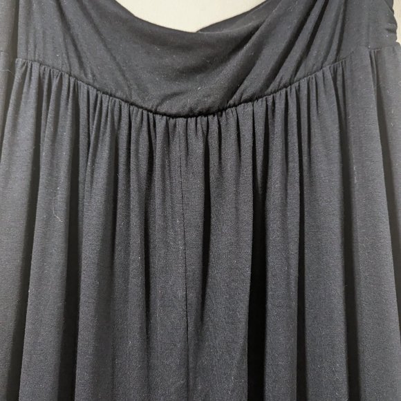 Isaac Liev Black Stretch Pull On Maxi Skirt Sz 2X - Picture 4 of 6